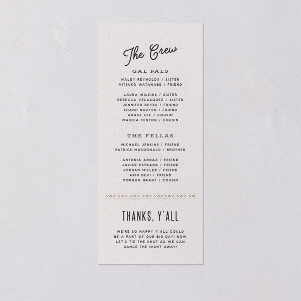 Western I Do BBQ Wedding Programs Taupe Signature