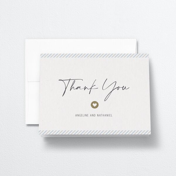 Vintage Boarding Pass Thank You Cards front