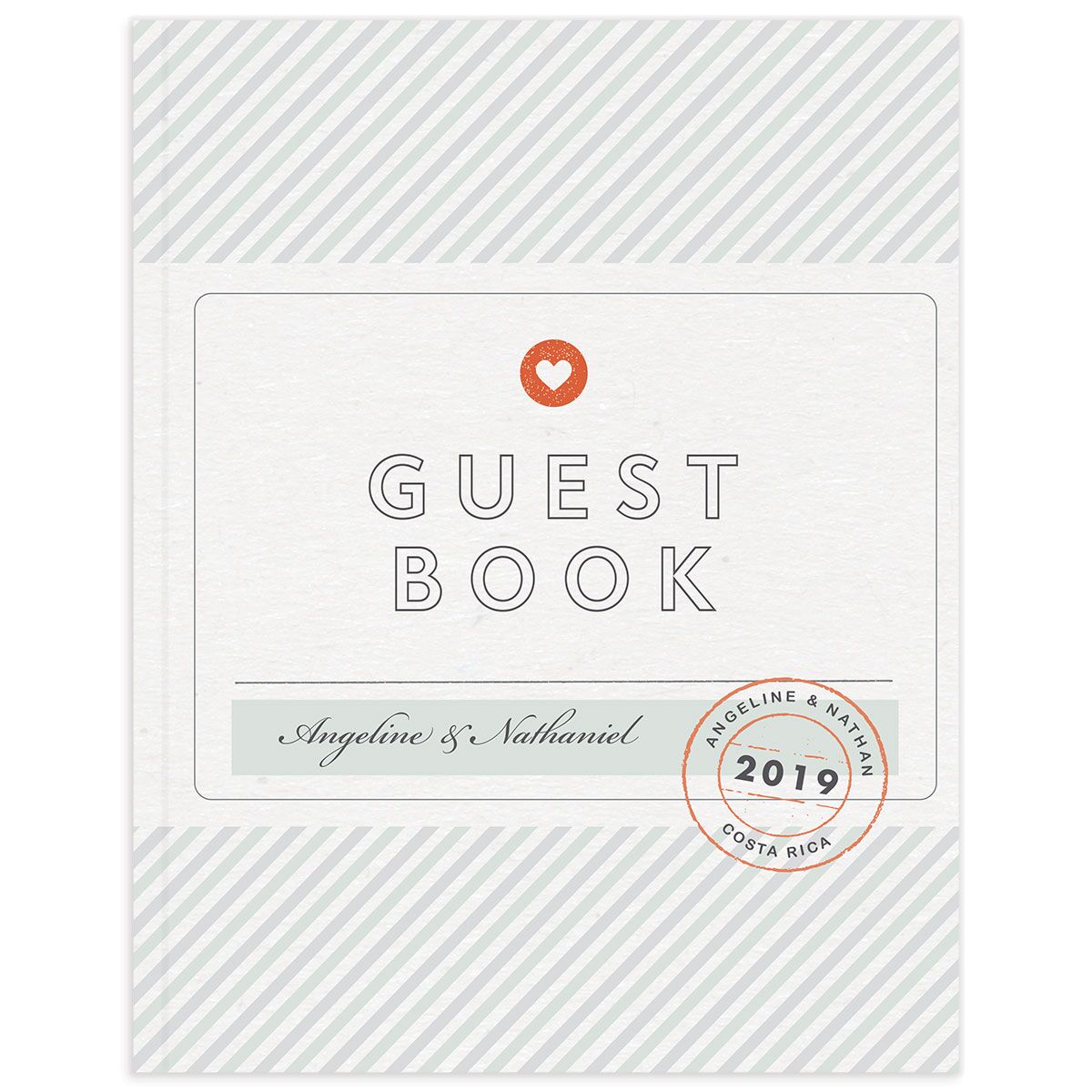 Classic Boarding Pass Wedding Guest Book