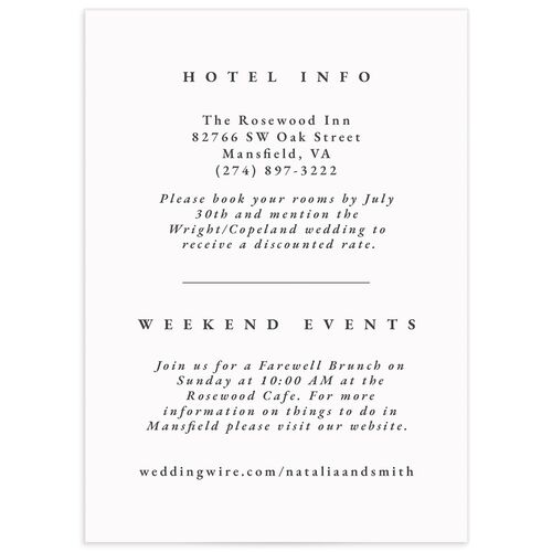 Ornate Ampersand Wedding Enclosure Cards - White