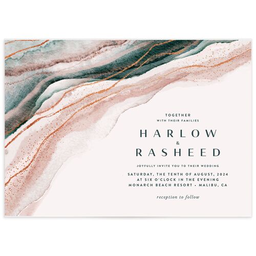 Coastal Canvas Wedding Invitations - Blue