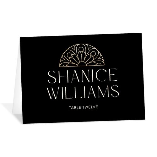 Chapel Arch Place Cards Gold Licorice Signature