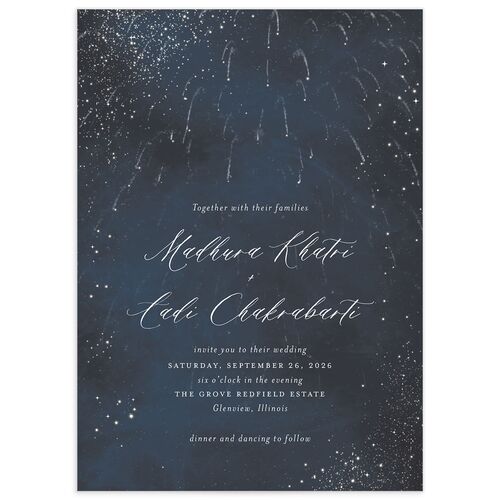 Shooting Stars Wedding Invitations - Blue