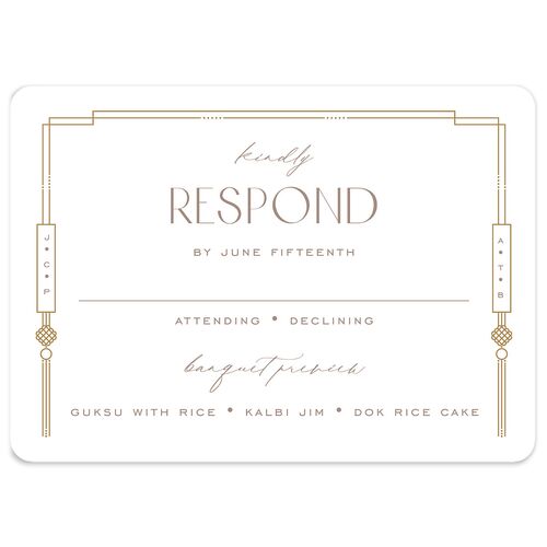 Eternal Devotion Wedding Response Cards Fawn Signature Rounded