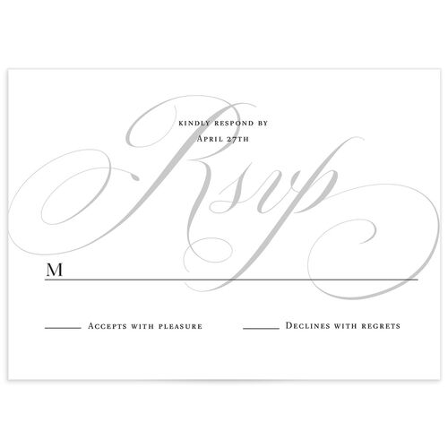 Elegant Initials Wedding Response Cards