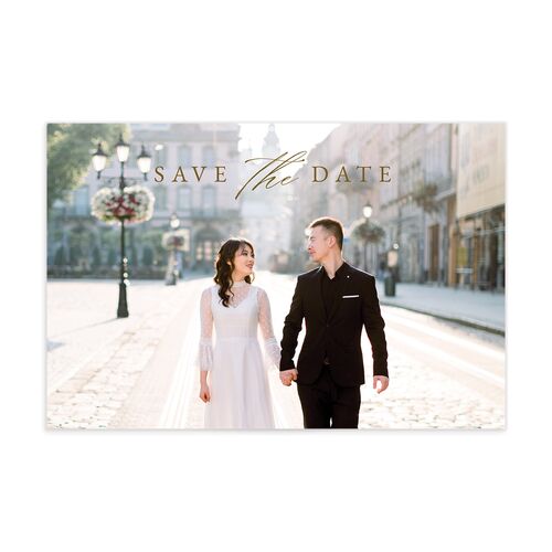 Illustrated Vines Save The Date Postcards Umber