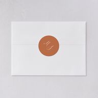 Western Floral Wedding Stickers Terracotta Circle