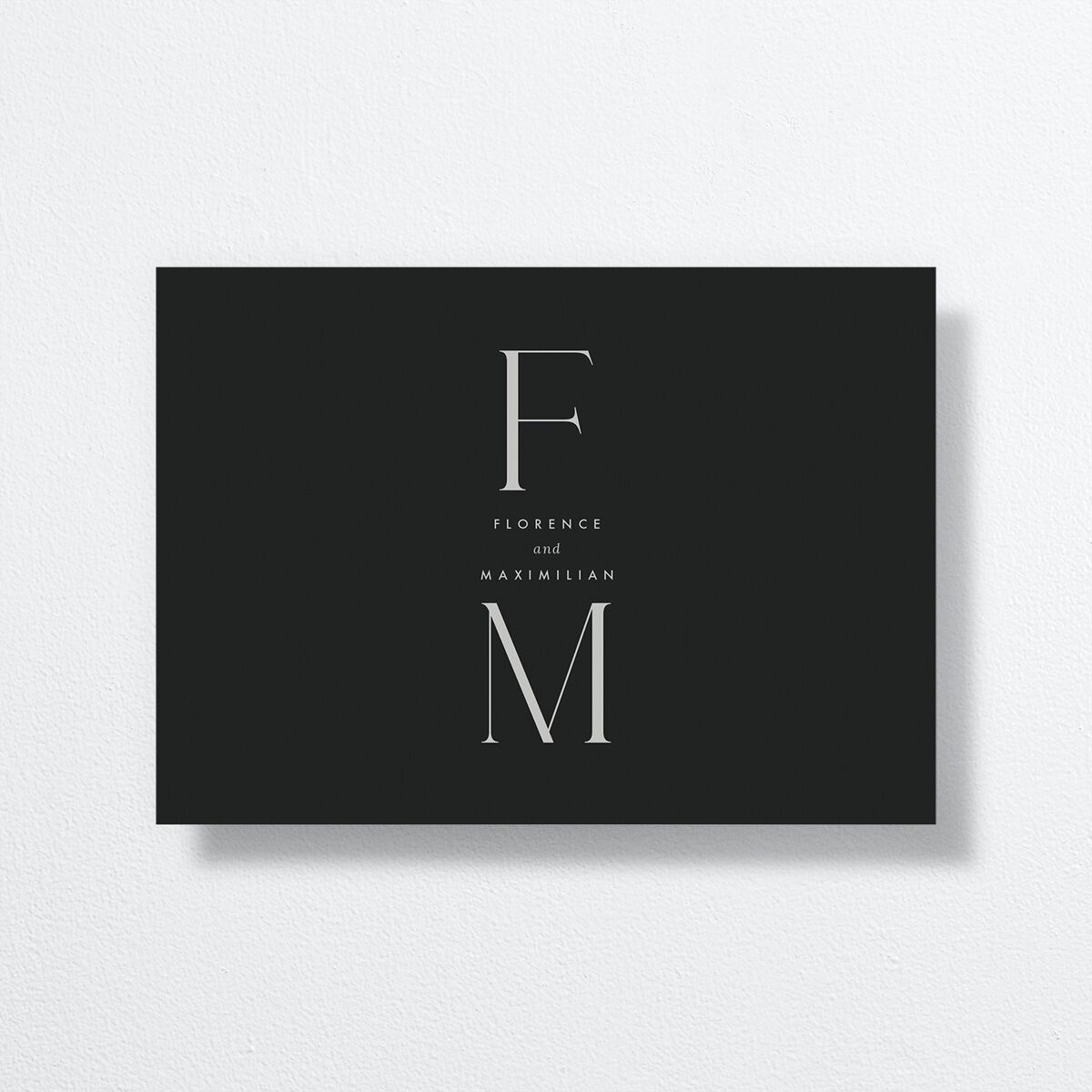 Modern Initials Rehearsal Dinner Invitations Midnight Signature