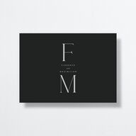 Modern Initials Rehearsal Dinner Invitations Midnight Signature