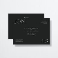 Modern Initials Rehearsal Dinner Invitations Midnight Signature
