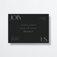 Modern Initials Rehearsal Dinner Invitations Midnight Signature