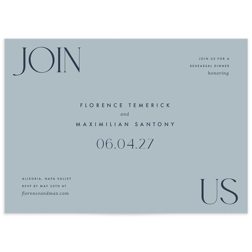 Modern Initials Rehearsal Dinner Invitations - 