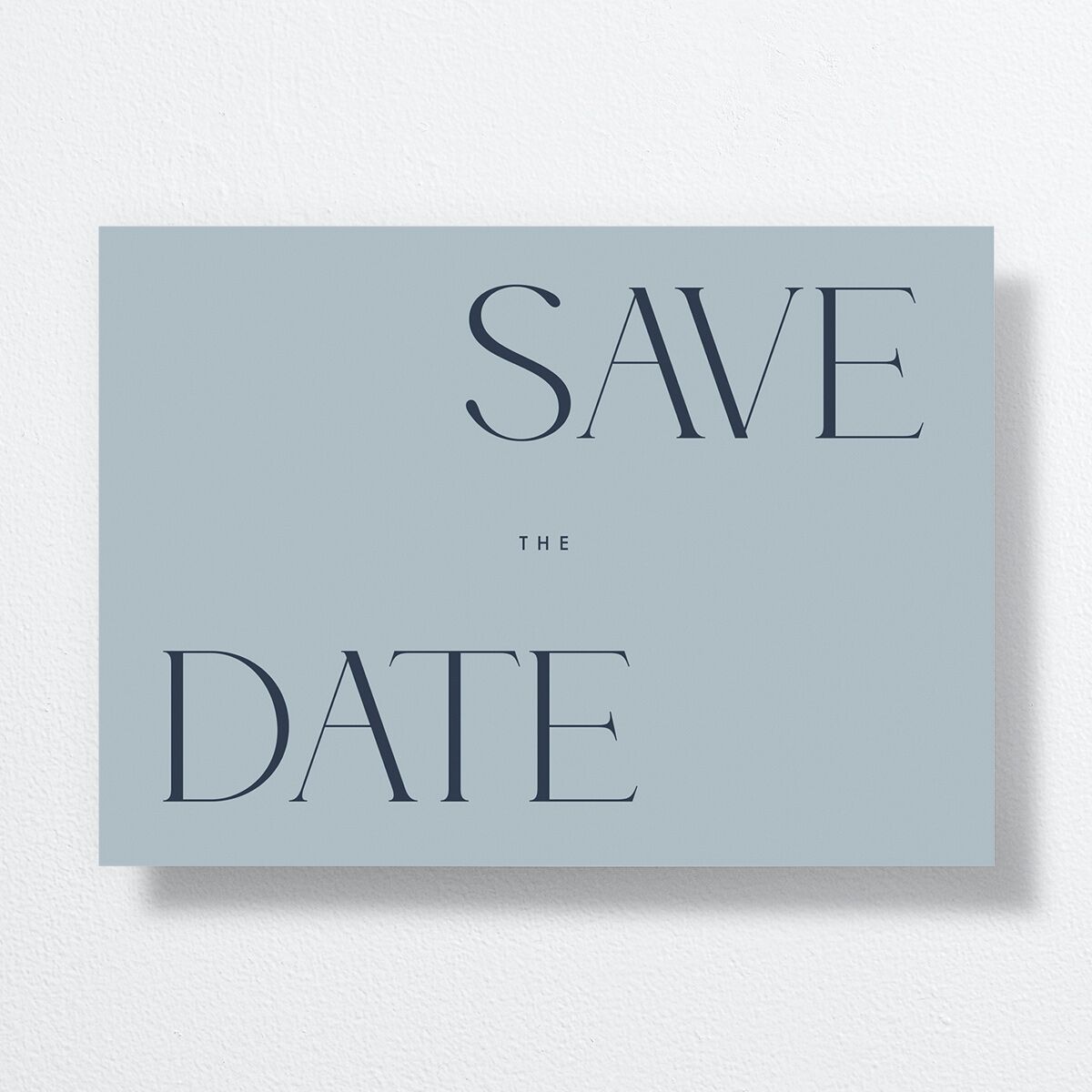 Modern Initials Save The Date Cards back in Blue