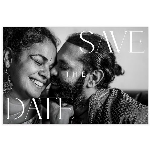 Modern Initials Save The Date Postcards  Pink Cotton