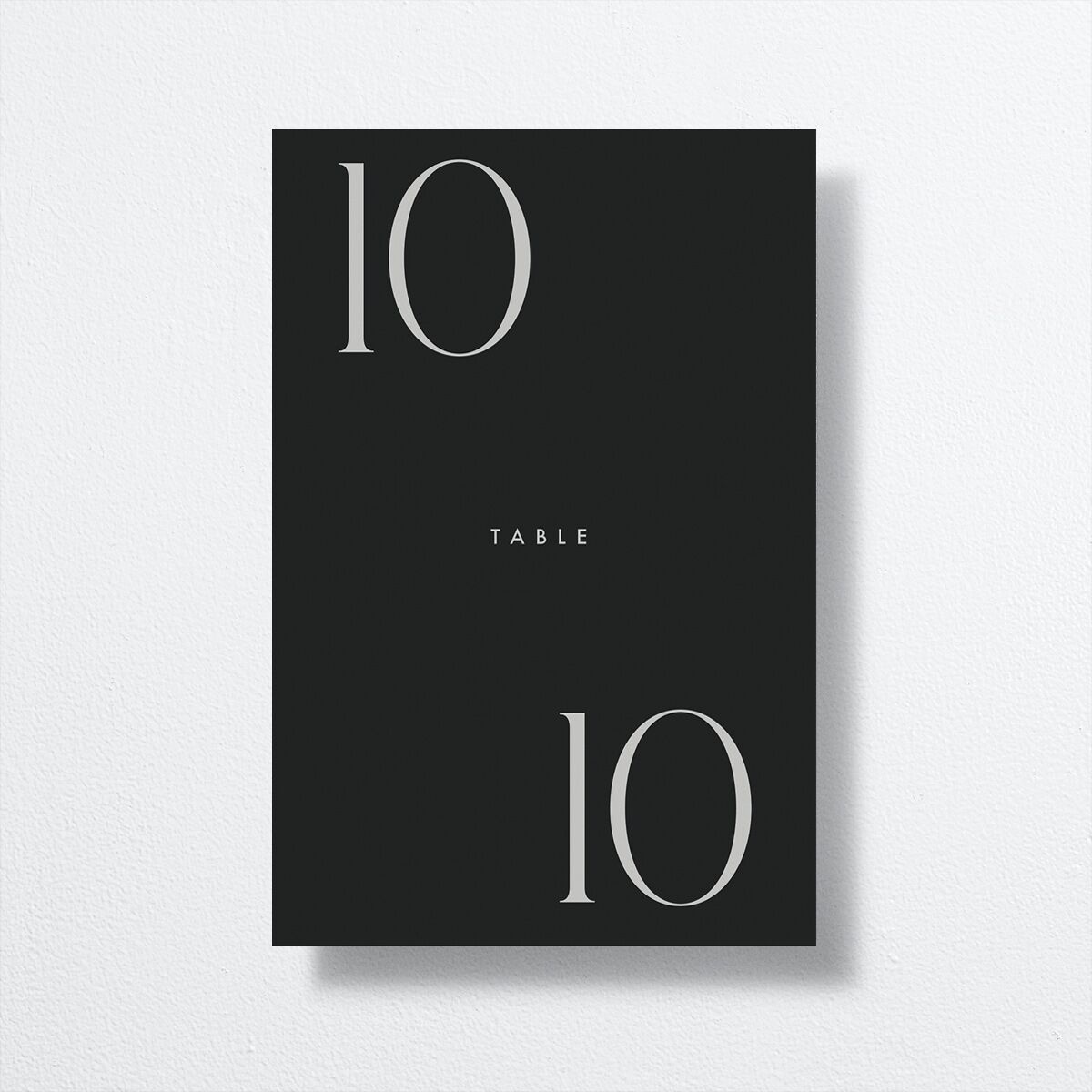 Modern Initials Table Numbers Midnight Signature