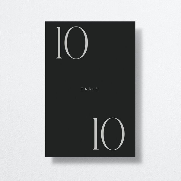 Modern Initials Table Numbers Midnight Signature