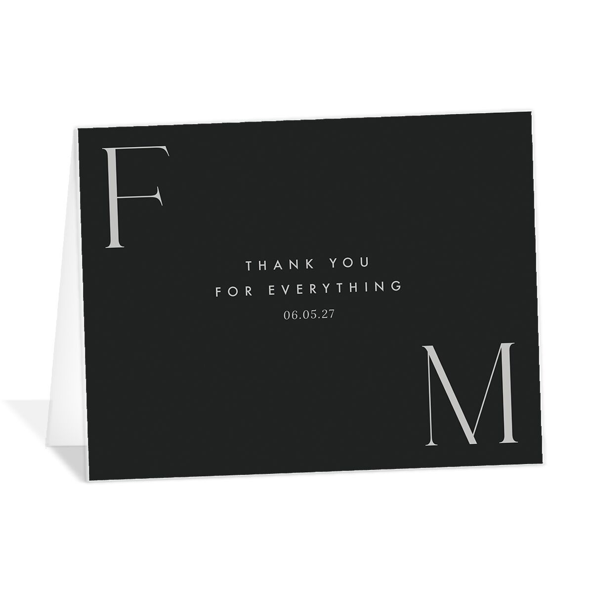 Modern Initials Thank You Cards