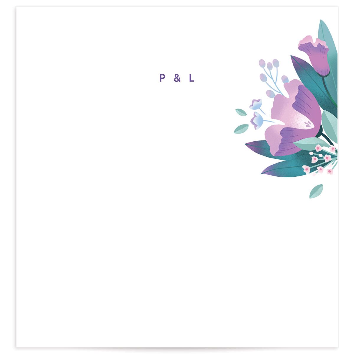 Vivid Flora Standard Envelope Liners Purple Petal Standard