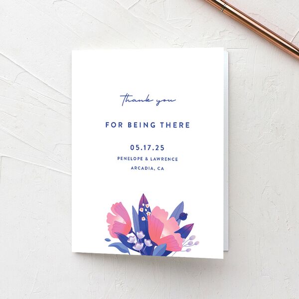 Vivid Flora Thank You Cards Regency Blue