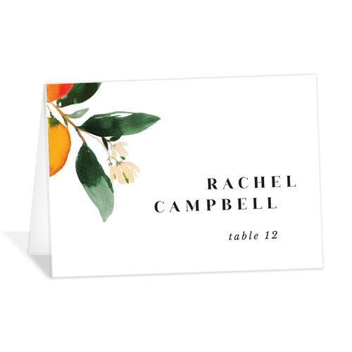Orange Branches Place Cards