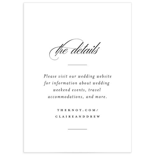 Classic Calligraphy Wedding Enclosure Cards