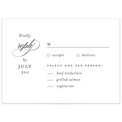 Classic Calligraphy Wedding Response Cards
