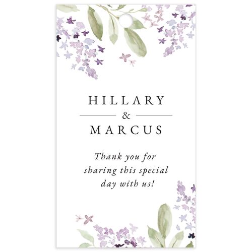 Lilac Garland Favor Gift Tags