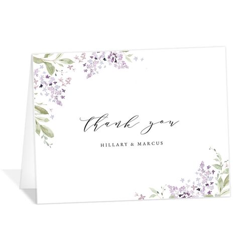 Lilac Garland Thank You Cards