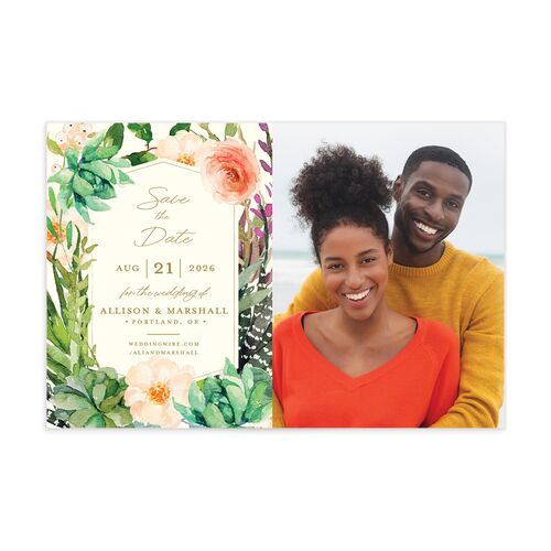 Lush Blooms Save the Date Postcards