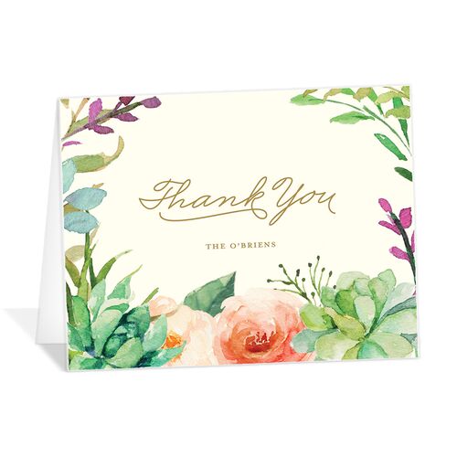 Lush Blooms Thank You Cards