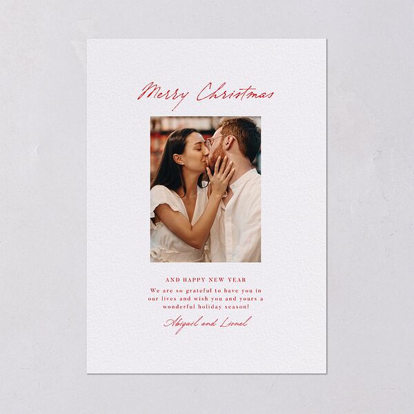 Ballpoint Holiday Holiday Cards Ruby Signature Blank