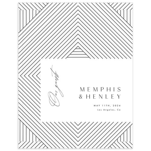 Geometric Impression Wedding Guest Book Licorice