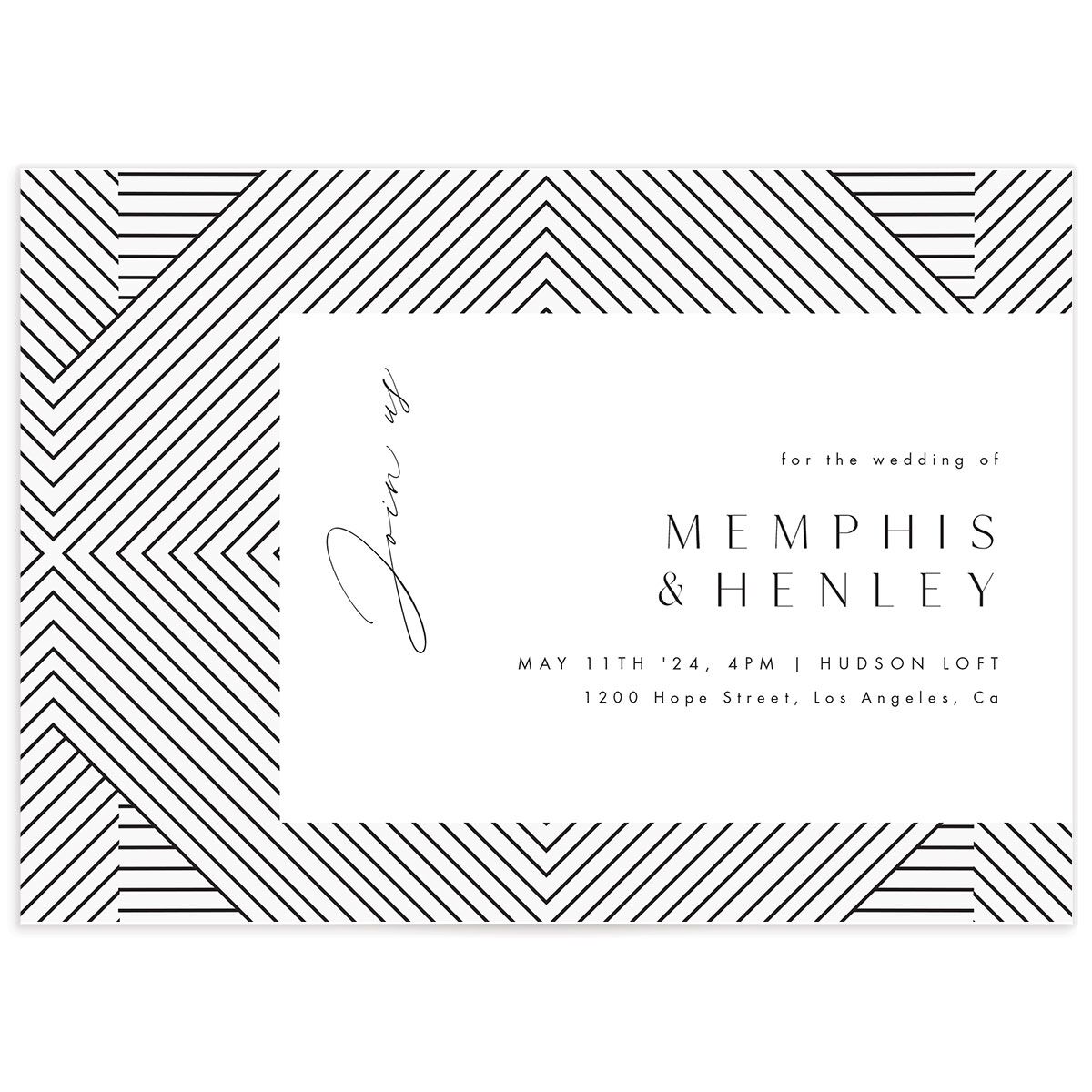 Geometric Impression Wedding Invitations