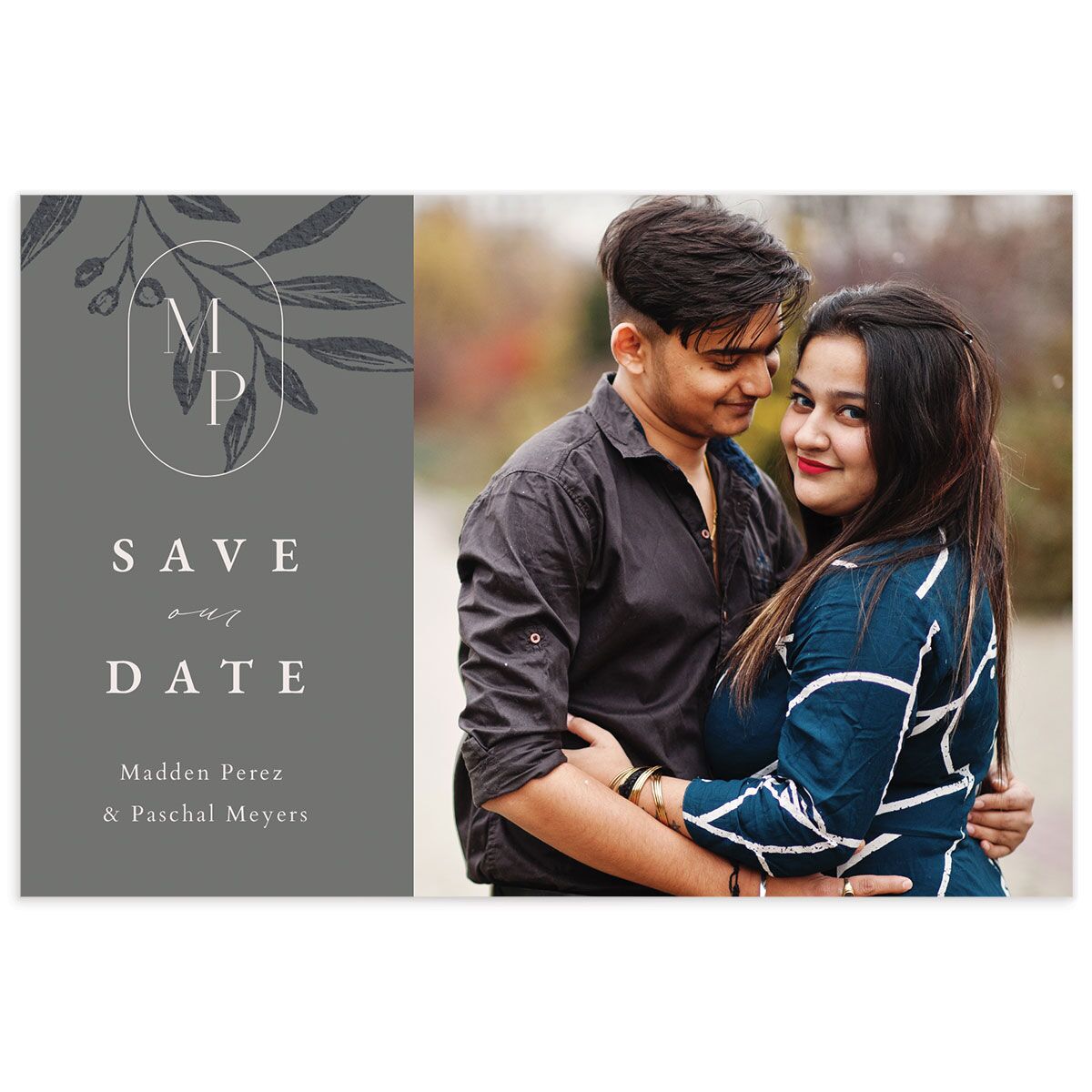 Timeless Monogram Save the Date Postcards
