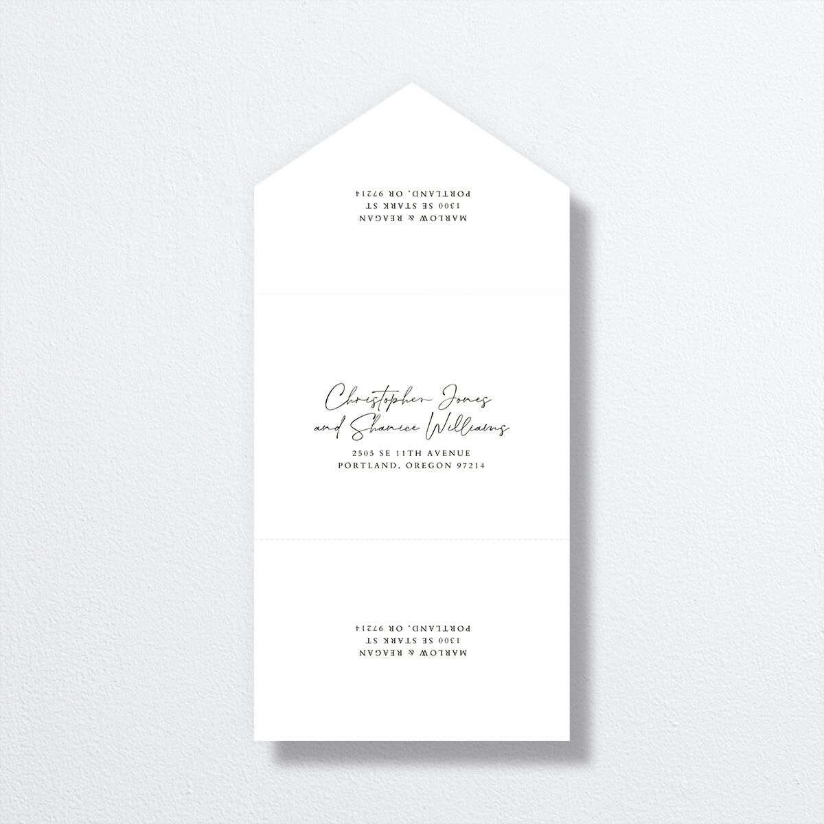 Rustic Reflection All-in-One Wedding Invitations — view 2