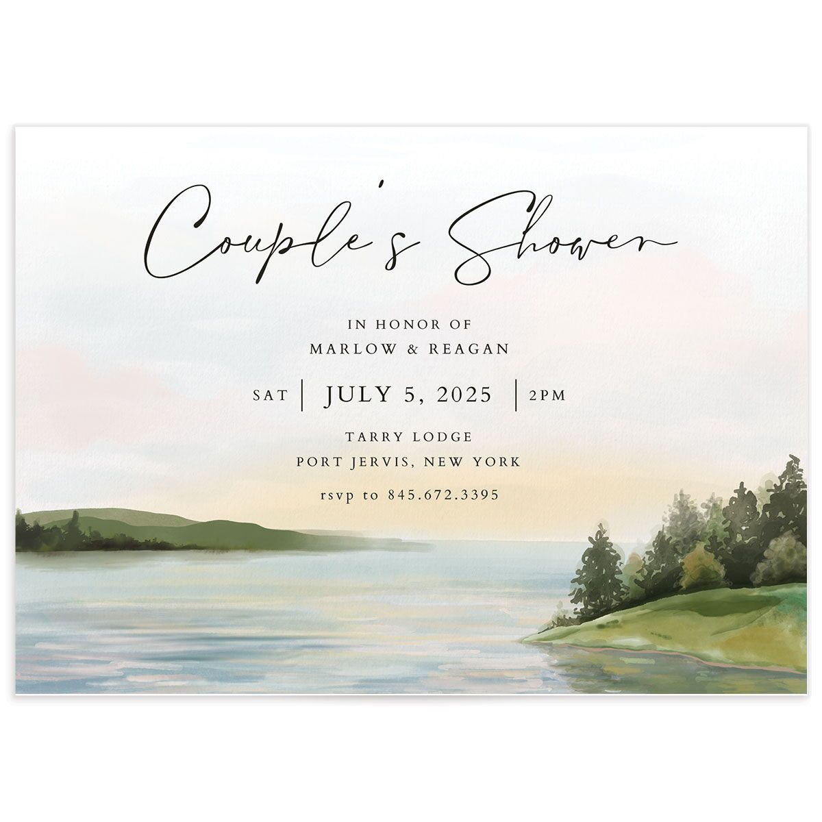 Rustic Reflection Bridal Shower Invitations