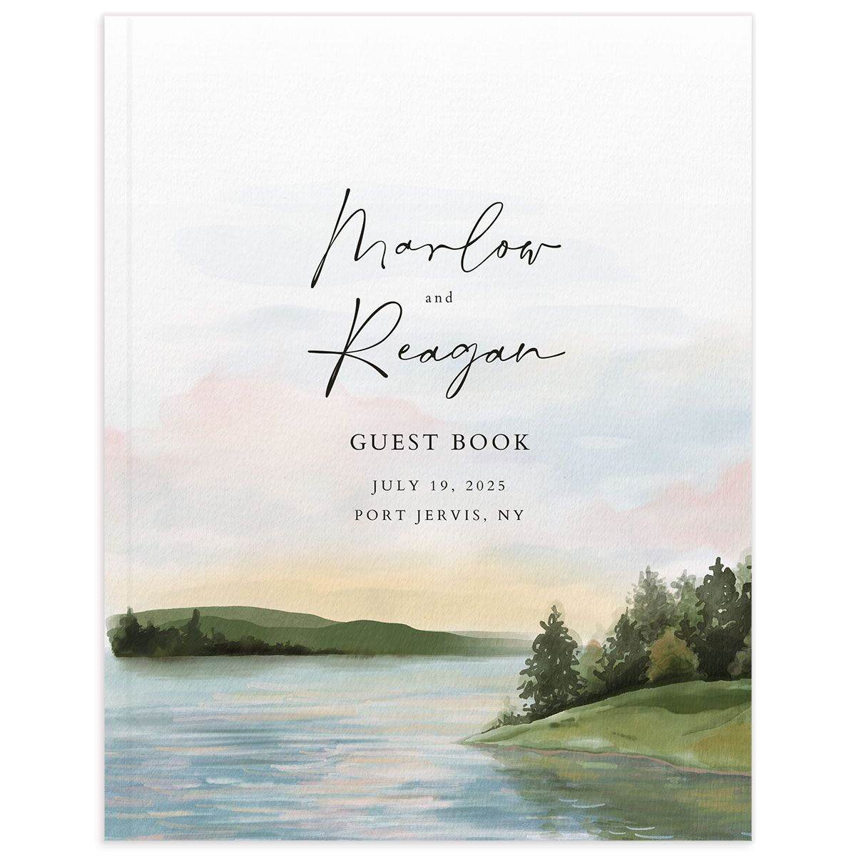 Rustic Reflection Wedding Guest Book