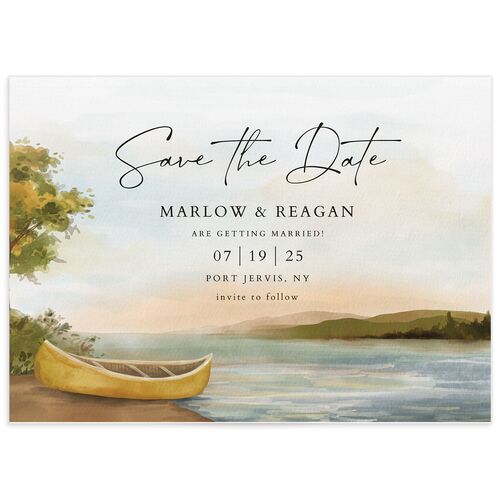 Rustic Reflection Save The Date Cards - 