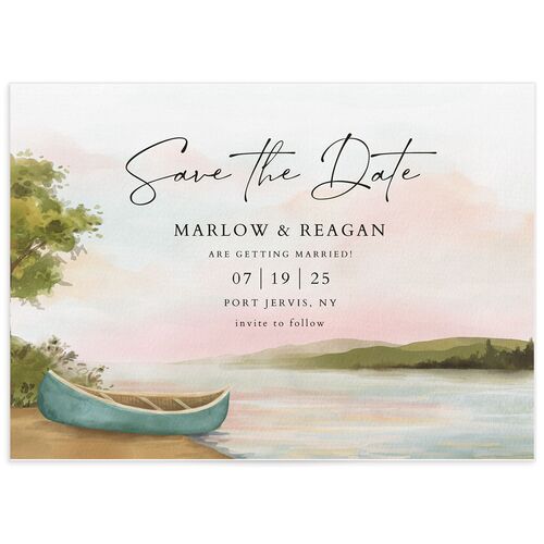 Rustic Reflection Save The Date Cards - 