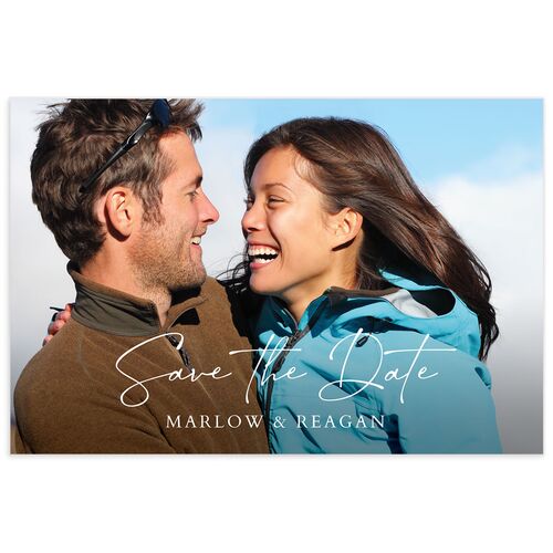 Rustic Reflection Save The Date Postcards - 