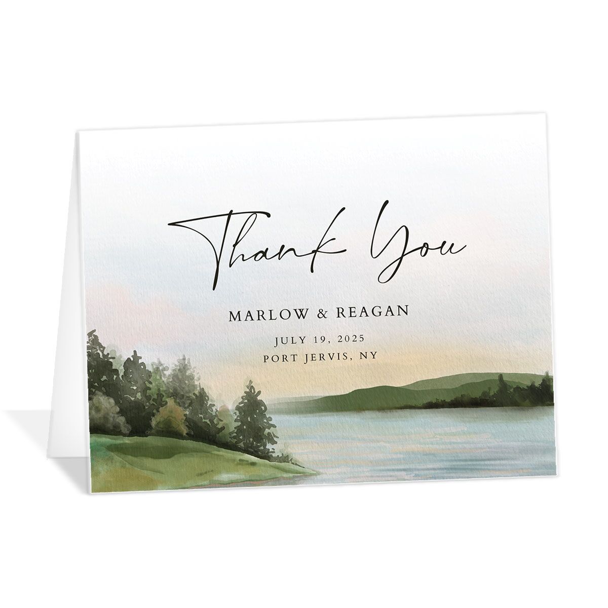 Rustic Reflection Thank You Cards