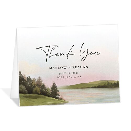 Rustic Reflection Thank You Cards - 