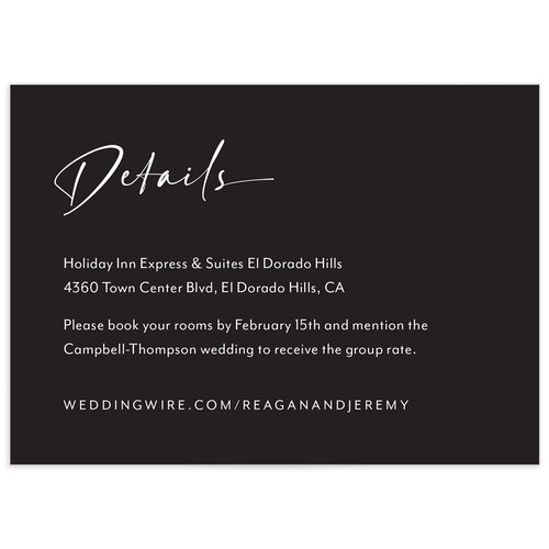 Signature Style Wedding Enclosure Cards - 