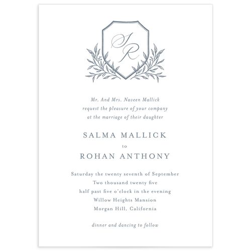 Elegant Emblem Wedding Invitations