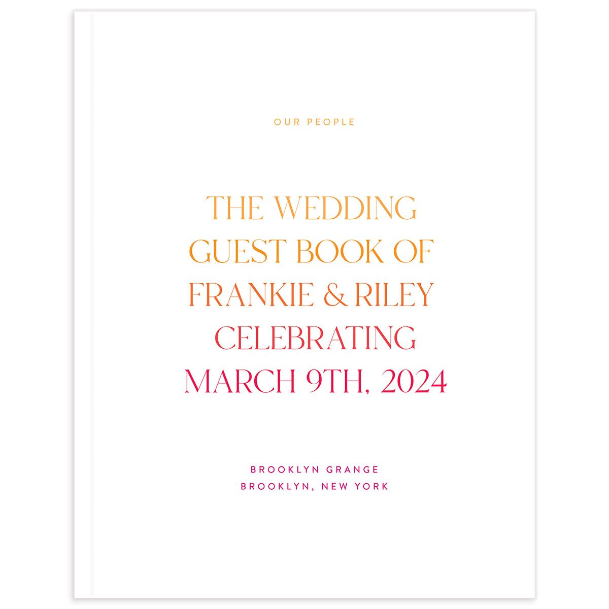 Vibrant Gradient Wedding Guest Book
