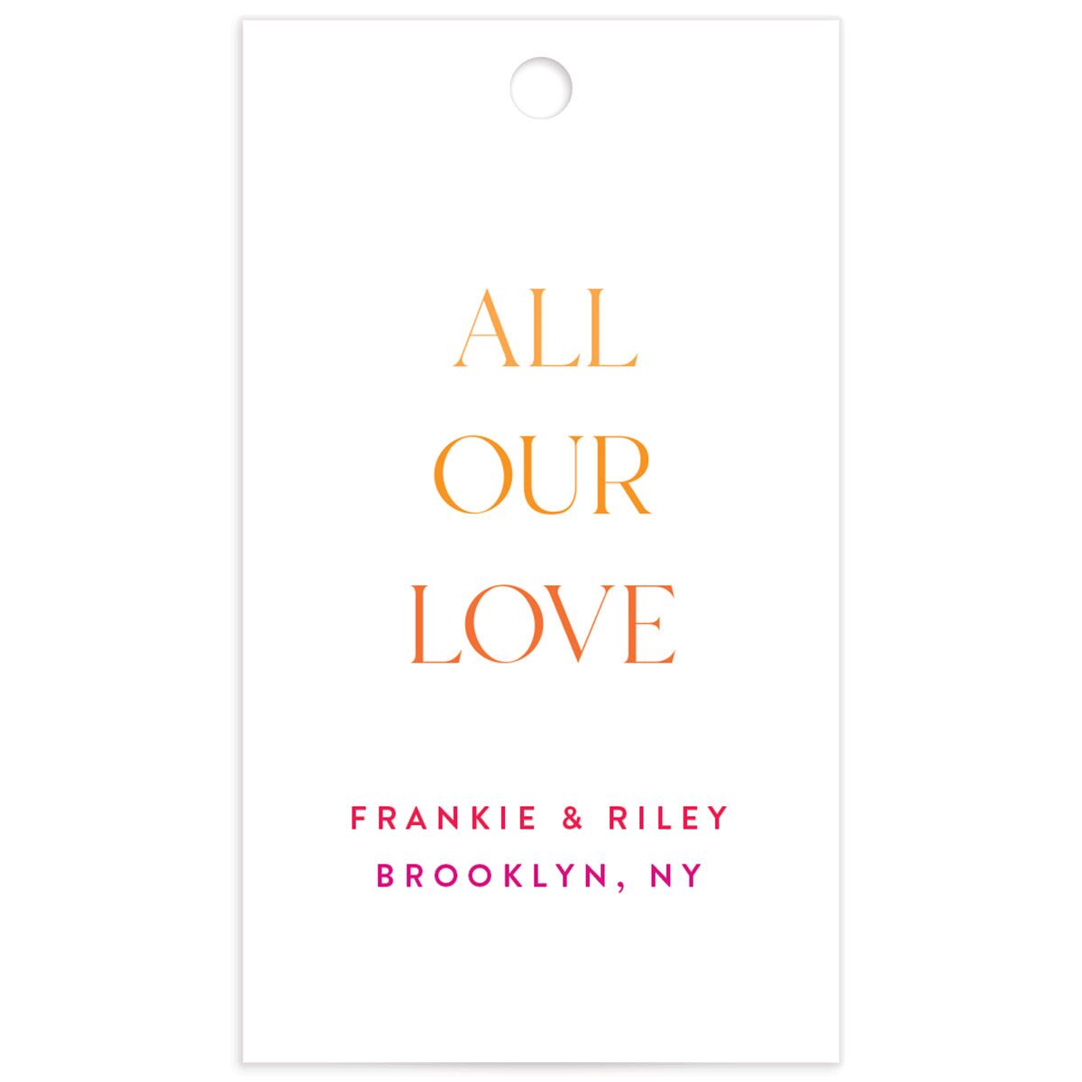 Vibrant Gradient Favor Gift Tags