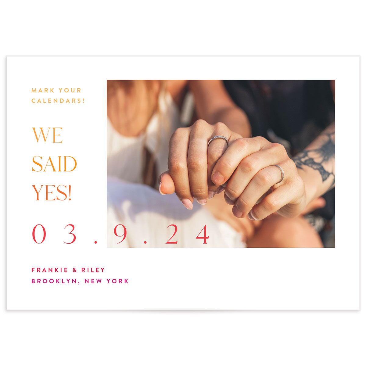 Vibrant Gradient Save The Date Cards
