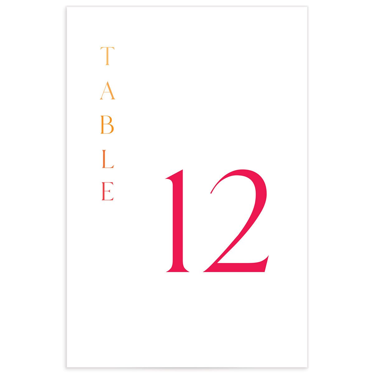 Vibrant Gradient Table Numbers Pumpkin Signature