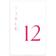 Vibrant Gradient Table Numbers Pumpkin Signature