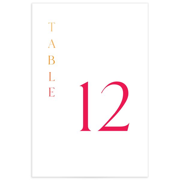 Vibrant Gradient Table Numbers Pumpkin Signature